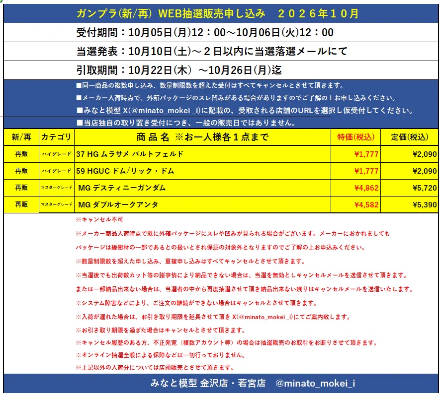 みなとん様送料ページ みなと模型 金沢店 若宮店 創業50年の総合模型専門店です on X: 
