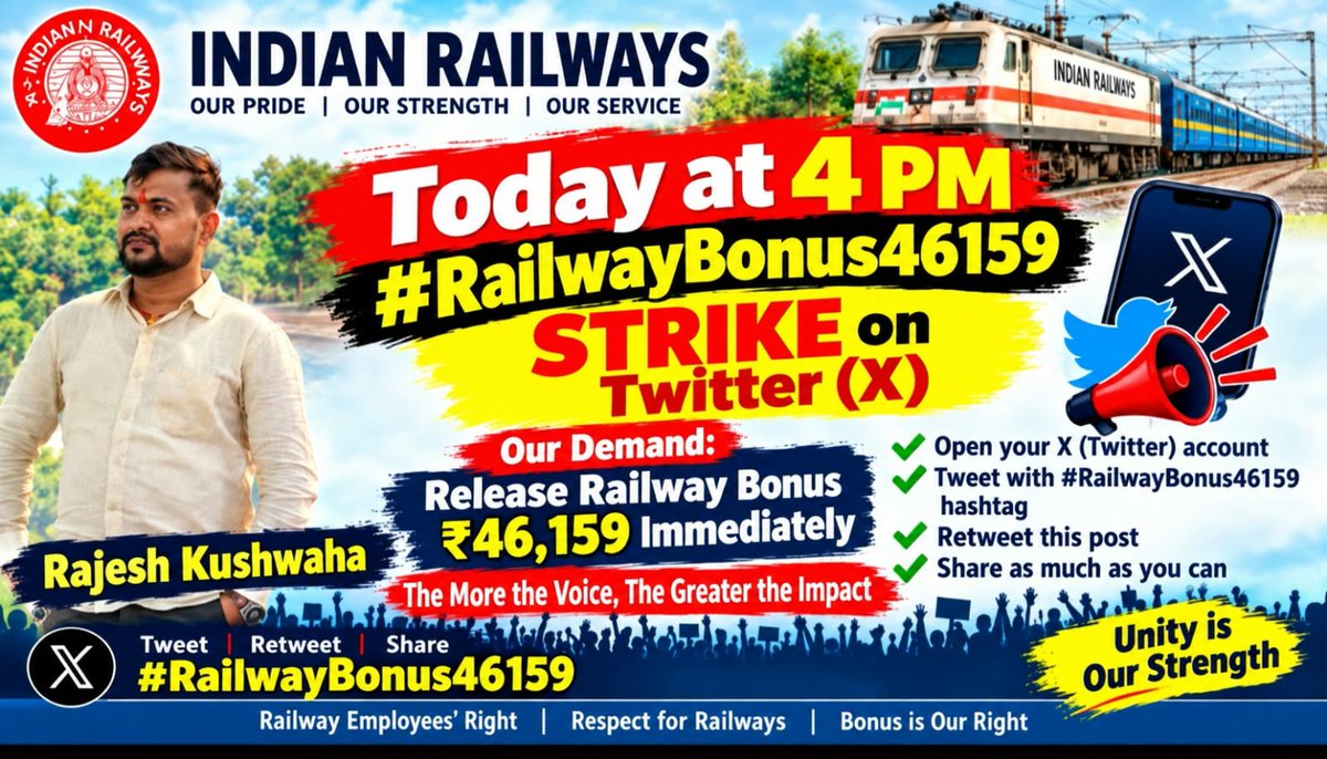 Dhirend51243046's tweet photo. #RailwayBonus46159 https://t.co/zwLlaHniZd