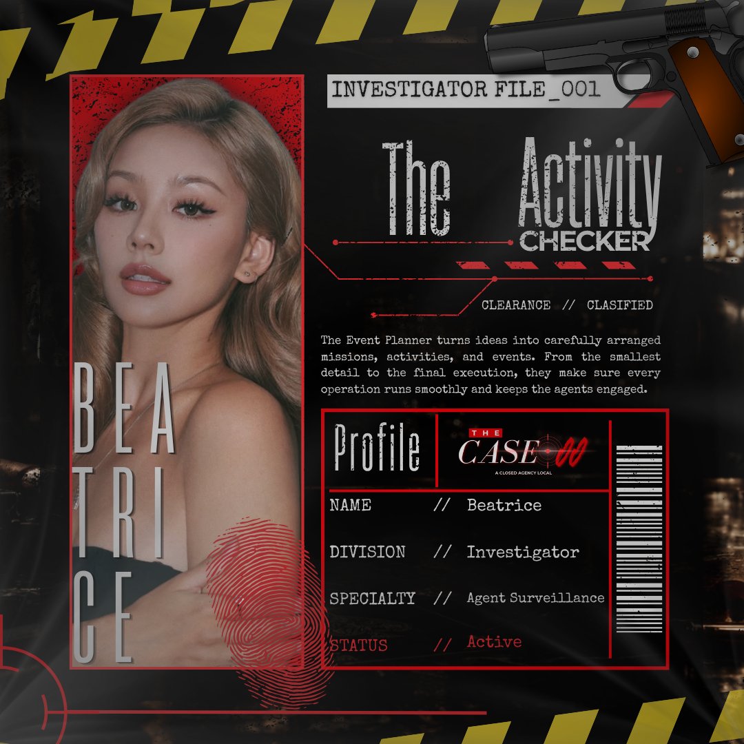 THECASE00's tweet photo. ㅤㅤ ㅤㅤ ㅤㅤㅤ ㅤㅤ ㅤㅤㅤ
ㅤㅤ
           [ 𝗙𝗜𝗟𝗘_𝟬𝟬 : 𝙏𝙃𝙀 𝙒𝘼𝙏𝘾𝙃𝙀𝙍 ]

    𝑬very  presence  leaves  a  trace.
    every silence leaves  a  question.

                  ( @BEATRlCEcase )

    She watches quietly,
                               𝘺𝘦𝘵 𝘮𝘪𝘴𝘴𝘦𝘴 𝘷𝘦𝘳𝘺 𝘭𝘪𝘵𝘵𝘭𝘦.             

ㅤㅤ ㅤㅤ ㅤㅤㅤ ㅤㅤ ㅤ