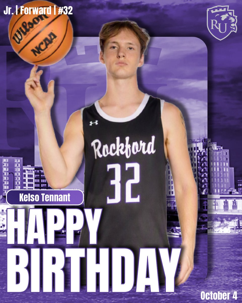 RockfordUMBB's tweet photo. Join us in wishing Kelso Tennant a Happy Birthday!🥳🎂
#815 | #GoRegents🦁⚫️🏀🟣 https://t.co/z96DL0uU4U