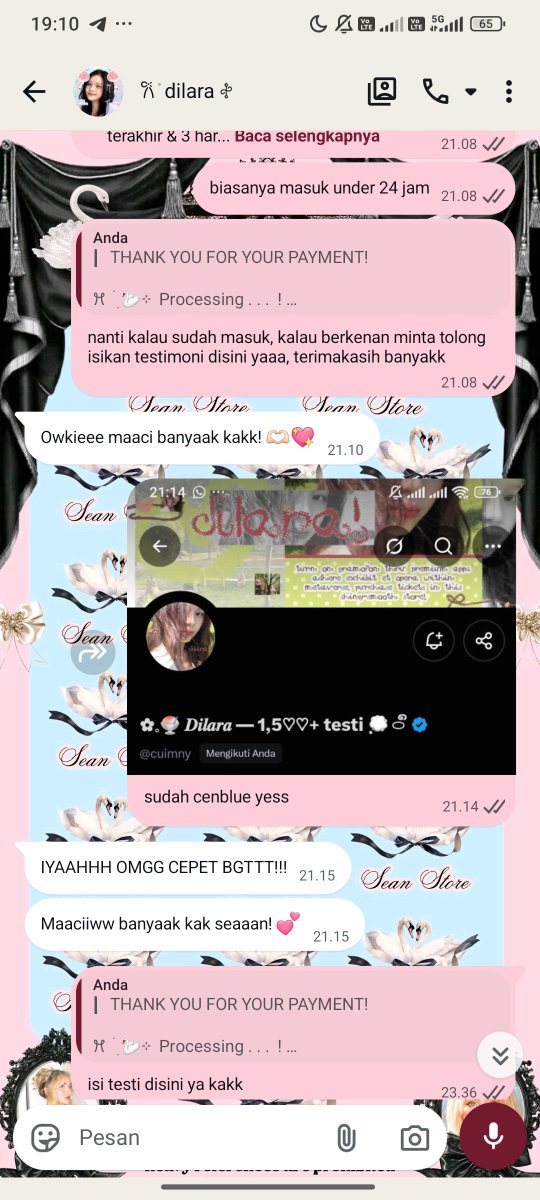seansoang's tweet photo. 𓊆ྀི  𝒦ℯ𝒹𝒶𝒾 𝒮𝓌𝒶𝓃 𓊇ྀི
——————— • • 
testimoni jasa cenblue by @seansoang 💗🦢

13 - DI BAWAH 15 MENIT LAGIII 😭😭 https://t.co/Talt7jRJTn