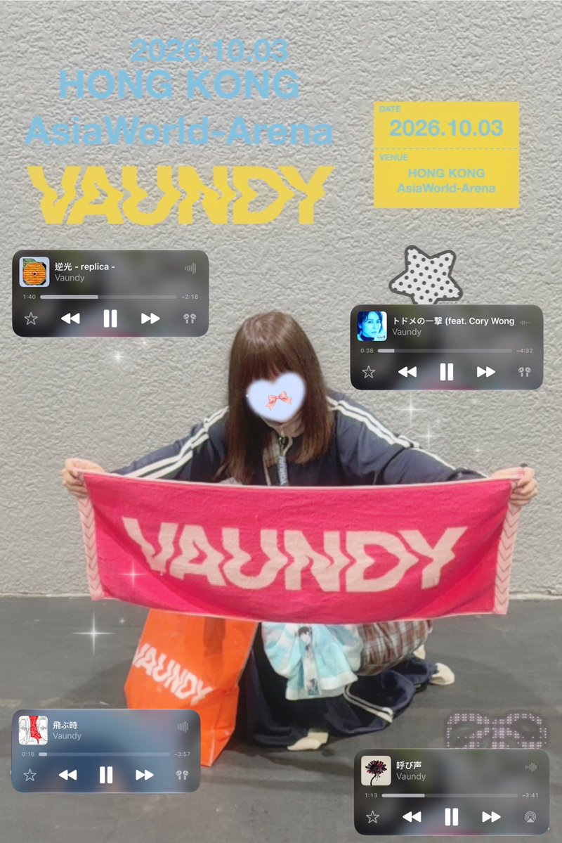 Carrot608's tweet photo. #Vaundy_HORO
 
大大大大好きなバウくんがまた香港に来た！しかもワンマンライブ開催😭🫶🏻🧡
ずっと期待していたので見れて感無量です
相変わらず歌唱力高くて、ずっとダンスしてて可愛すぎる😩
毎回毎回ライブの熱量高くて最高に楽しかった🥹
でも楽しすぎて声ガラガラだし、脚と手も死んだ笑笑笑 https://t.co/58zpf8P9Zh