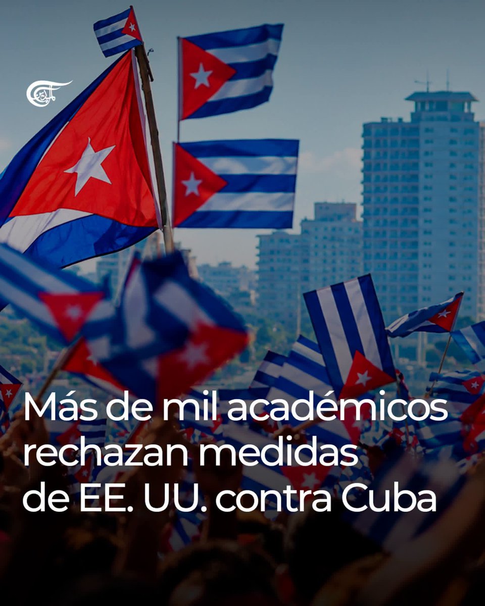 Colina_CTCuba's tweet photo. 📢 RECHAZAN MEDIDAS DE EE.UU. CONTRA CUBA
Más d mil académicos d 36 países llamaron a la comunidad universitaria internacional a "no guardar un silencio cómplice" ante las medidas d EE.UU. vs Cuba y reclamaron fortalecer  vínculos c instituciones docentes y científicas d la isla. https://t.co/nRyuIEkiWR