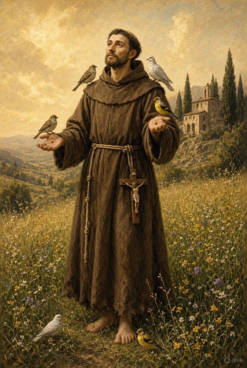 Santa_Palabra's tweet photo. "Señor, haz de mi un instrumento de tu paz. Que donde haya duda, yo ponga la fe. Que donde haya desesperación, yo ponga la esperanza. Que donde haya tinieblas, yo ponga la luz. Que donde haya tristeza, yo ponga la alegría". San Francisco de Asís https://t.co/xwt7gqN10r