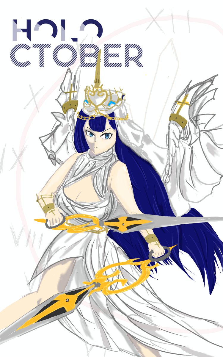 Faithra09's tweet photo. Day 4!! Kenapa sok ngide bgt milih outfit kroni yg ini anjir. Susah bat wkwk

#holoctober ​#kronillust https://t.co/3L3iFGQ0Ge