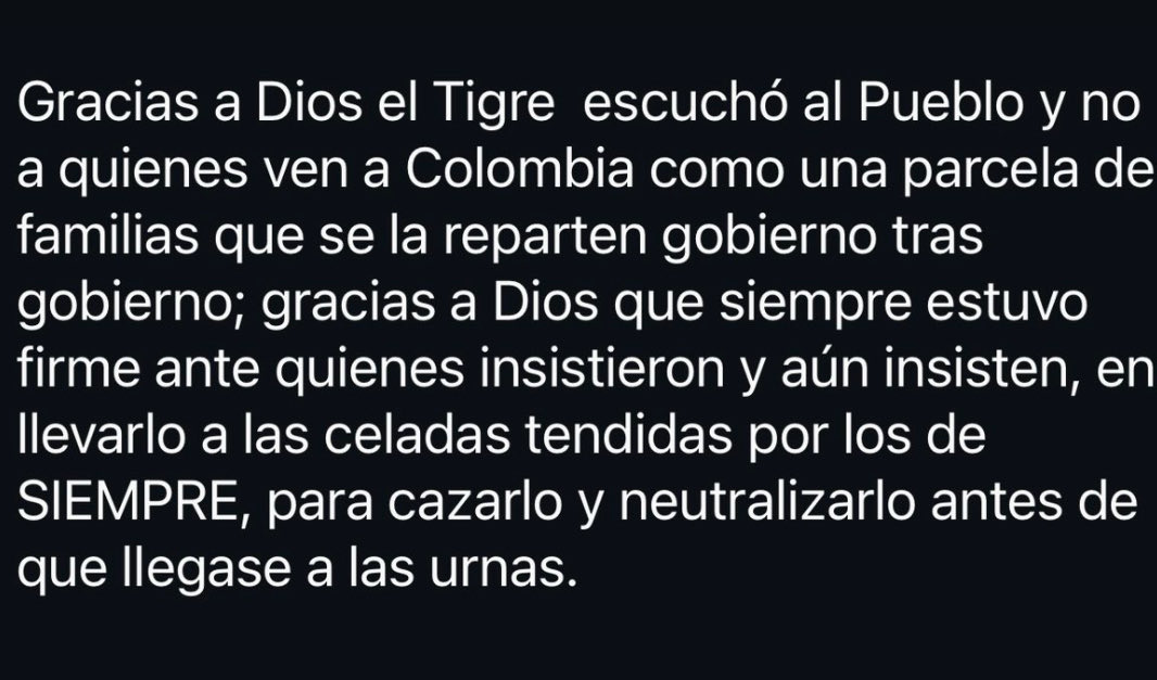 amparito1126's tweet photo. @loretvcomunita @carlossuarezr @ABDELAESPRIELLA @defensoresco Un granito más : Ganamos una batalla difícil pero DIOS su voluntad eterna lo eligió dándonos al pueblo entereza DECISION y sabiduría para elegir el Recomendado por CARLOS SUAREZ Y FELIPE MEJIA, veamos ESTAMOS TODAVIA EN ELECCIONES hasta el 2027-2034 Y FIRMES POR LA PATRIA ✋🏼😻🇨🇴 https://t.co/W7HNe5sPgn