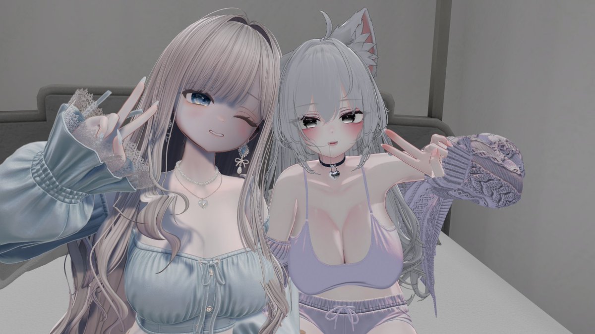 Meyanineko's tweet photo. 10/2開催分の！
今回もめ～～～～っちゃ楽しかったです！！
幸せいっぱいな話を聞いたり、フェイトラフルトラでかわいい表情とか動きに癒されたり、かわいい反応とか楽しそうにお話してくれたりして、逆にこちらが癒される回だった気がする…！
まーたーきてねーー！！
 #SweetPaletteVRC https://t.co/UAW9kKzxbN