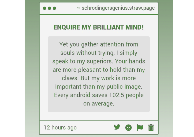 wdgenius17's tweet photo. You should not let this cloud your own worth. Because even despite your perceived shortcomings, you persevere.

If your words are true, friend, then I hold your work and your passion in the highest esteem, and you should too.

(1/2) https://t.co/PwJqxNtxxe