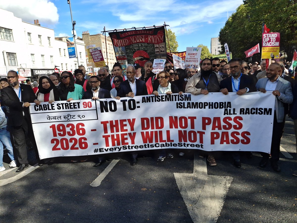 uaf's tweet photo. Beautiful day for #CableSt90!

@AntiRacismDay @Searchlight_mag https://t.co/HI9D1ehEIX