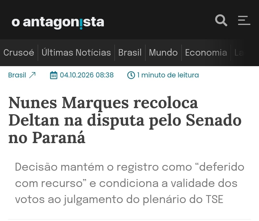 marisa_lobo's tweet photo. A título de conhecimento,  @Deltan está elegível. O PRESIDENTE DO TSE recolocou Deltan no processo eleitoral, nas urnas. Não  é boca de urna que fique claro, é uma informação importante para o processo democrático de direito. Deus abençoe e te dê paz neste dia.  Vamos com fé, sempre.