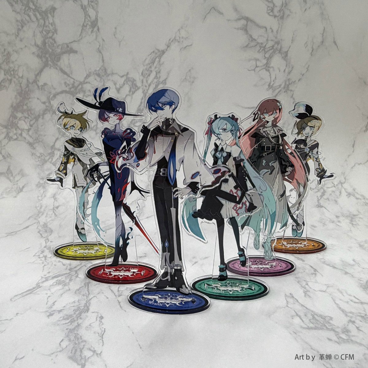 DMM_factory's tweet photo. 【👻香椎モイミ『ゴーストサモン』feat.KAITO
ピアプロキャラクターズ×オバケン　コラボグッズ紹介👻】

🏷️アクリルスタンド

今回のコラボは6人登場！
楽曲のために描き下ろされた衣装や表情などキャラクターの細かい部分までお楽しみください。

10月13日の12:00よりDMM通販にて
オリジナルコラボグッズの予約受付も開始します❕

▼詳細・ご予約はこちら👀
https://t.co/NUVHIax8jt

#初音ミク #KAITO