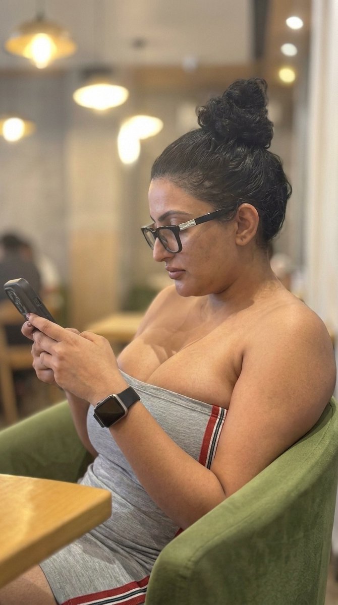 meheniltasnimj's tweet photo. Glasses on, phone in hand… but my neckline is doing all the talking.
The other three photos get even closer.  Dare to keep looking, or are you already getting distracted?  Follow + bookmark so you don’t miss the rest 🔥 https://t.co/61GJ4rorsy