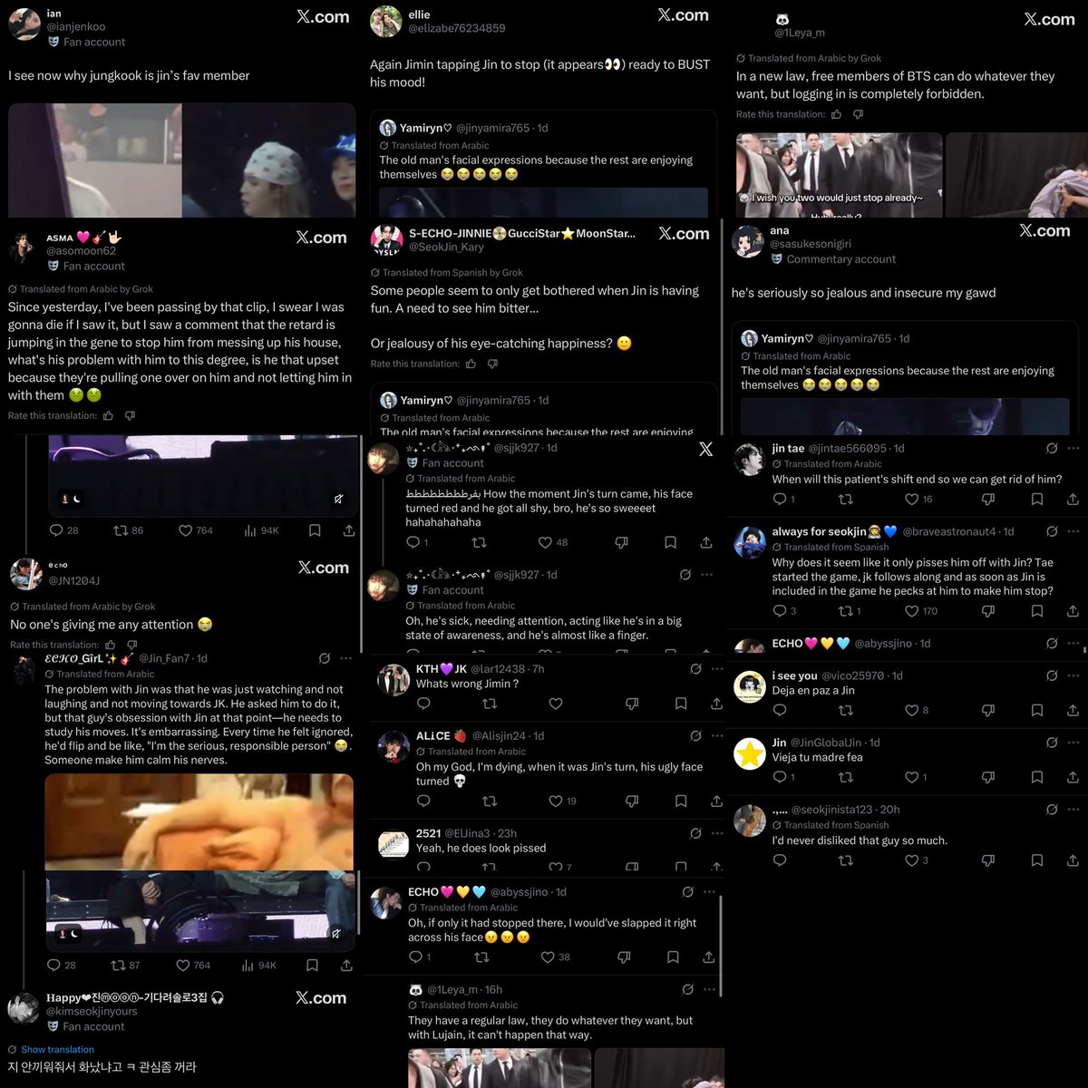 KMREPORTS's tweet photo. 🐹 solos are once again hating on Jimin unprovoked, to the extent of wishing him harm

📌 https://t.co/nbfezD7lHM 
📌 https://t.co/uHeheORl6M 

All the members play around during ending ments and have had to quieten each other at times, yet it’s only an issue when Jimin does it? https://t.co/EgePtpOkXd