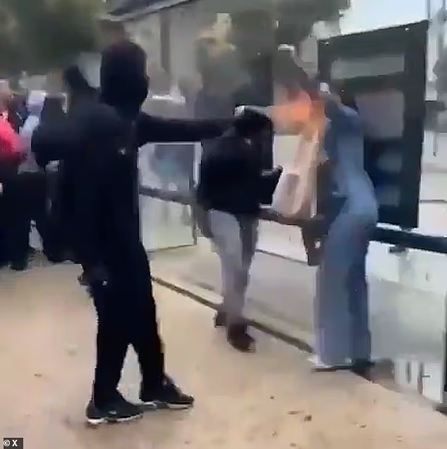 HillelNeuer's tweet photo. 15-year-old rioter uses makeshift flame-thrower to burn a woman's face in Marseille, France. She suffered first-degree burns. More: https://t.co/lJ3SYWPVPn

Amnesty International: “The youth who are protesting must be listened to, not repressed.” ⬇️ https://t.co/chfqxX9ZMu