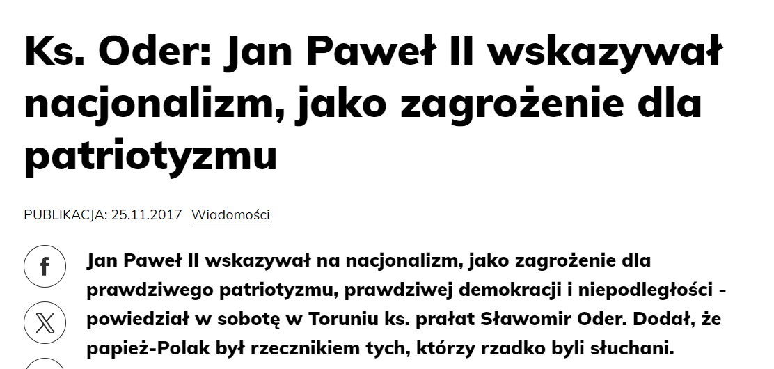 SynPlebana's tweet photo. @NarodowySklep14 @JackBtheFlying1 @PolskaPolicja O kurde, niezłe odklejka. Pomieszanie chrześcijaństwa z nacjonalizmem, gdzie nacjonalizm zaczyna przejmować rolę religii. Profanacja religii. https://t.co/5RBZQtTvow