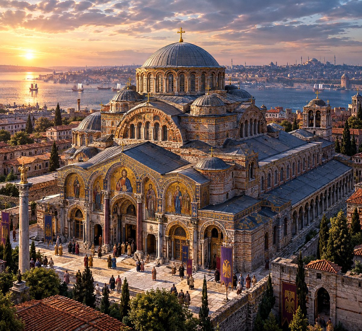BasedHellasn's tweet photo. Η Εκκλησία των Αγίων Αποστόλων στην Κωνσταντινούπολη. 
🇬🇷🦅☦️🇬🇷

Χτισμένη το 330 υπήρξε Αυτοκρατορικό νεκροταφείο αφού εκεί τάφηκαν 38 Αυτοκράτορες και 2 Πατριάρχες. https://t.co/2V5qaMRpxG