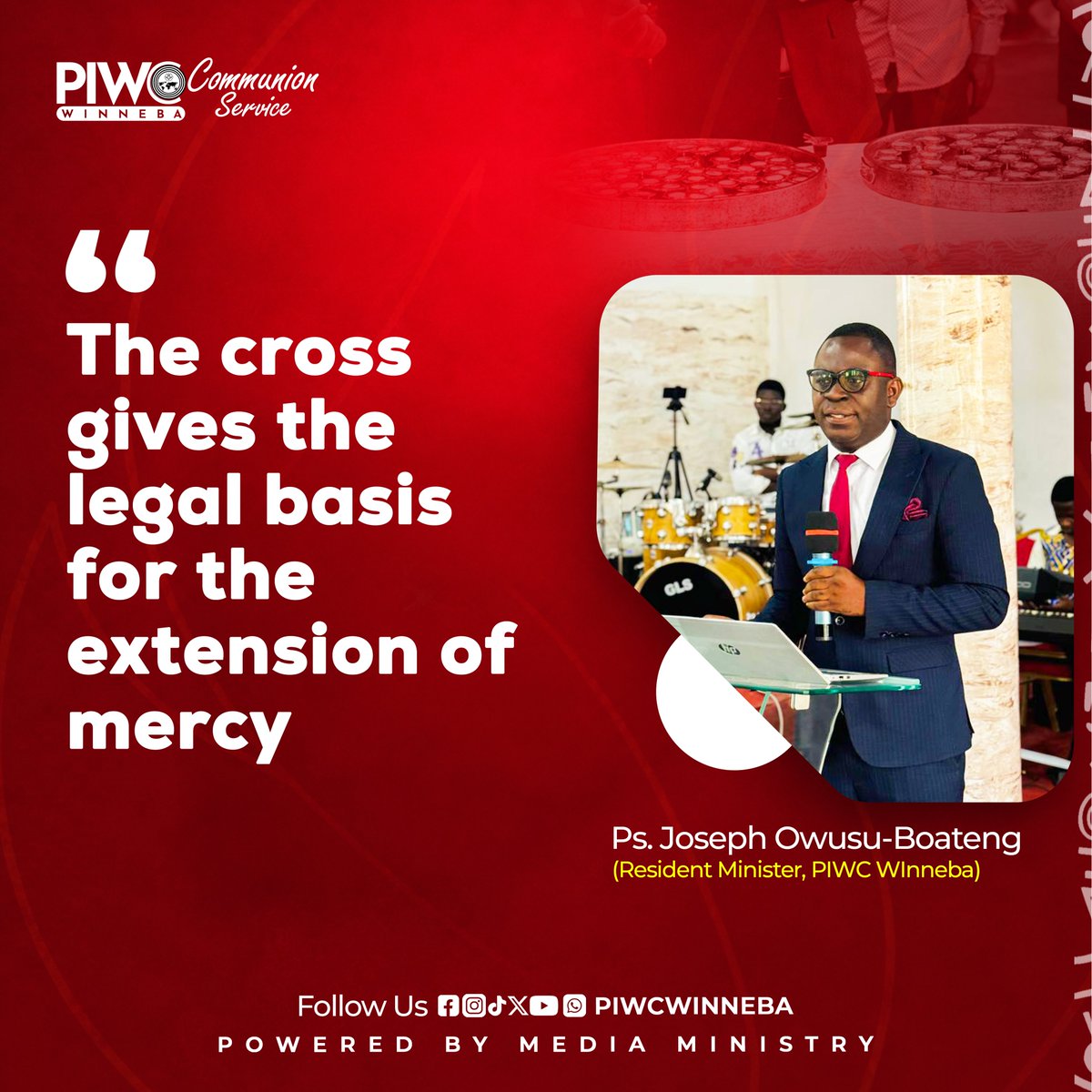piwc_w's tweet photo. When God shows you mercy, do not use it as permission to remain the same; receive it as an opportunity to repent and begin a new course with Him.

| #PossessingTheNations | #PIWCWinneba | #CommunionService |
➖➖➖➖➖➖
> Powered By:
> Media Ministry https://t.co/5gY2VqXh8q