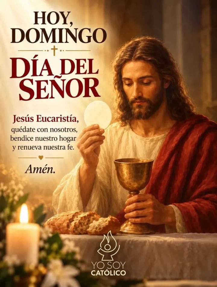 jalisco52's tweet photo. Padre Celestial que Jesús Eucaristía habite en nuestro corazón, bendiga nuestro hogar y renueve nuestra fe.
Que este domingo sea un día para agradecer, compartir en familia y acercarnos más a Dios.
Que Jesús, se quede con nosotros y nos acompañe siempre. Amén. https://t.co/Vj2AmERFw7