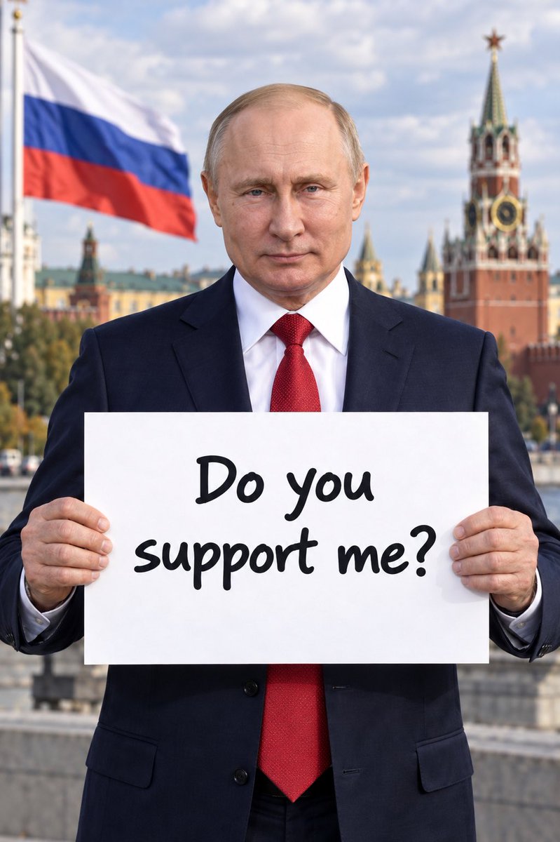 RussianForce_'s tweet photo. If President Putin asked you directly Do you support me ?

what would your answer be ? https://t.co/sYwBDffego