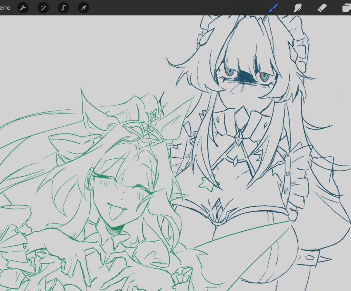 CaitoAyu's tweet photo. A snippet of what I have of her, nothing finished but at least some Vesna Danica crumbs,,, https://t.co/lbJNRmCYhl