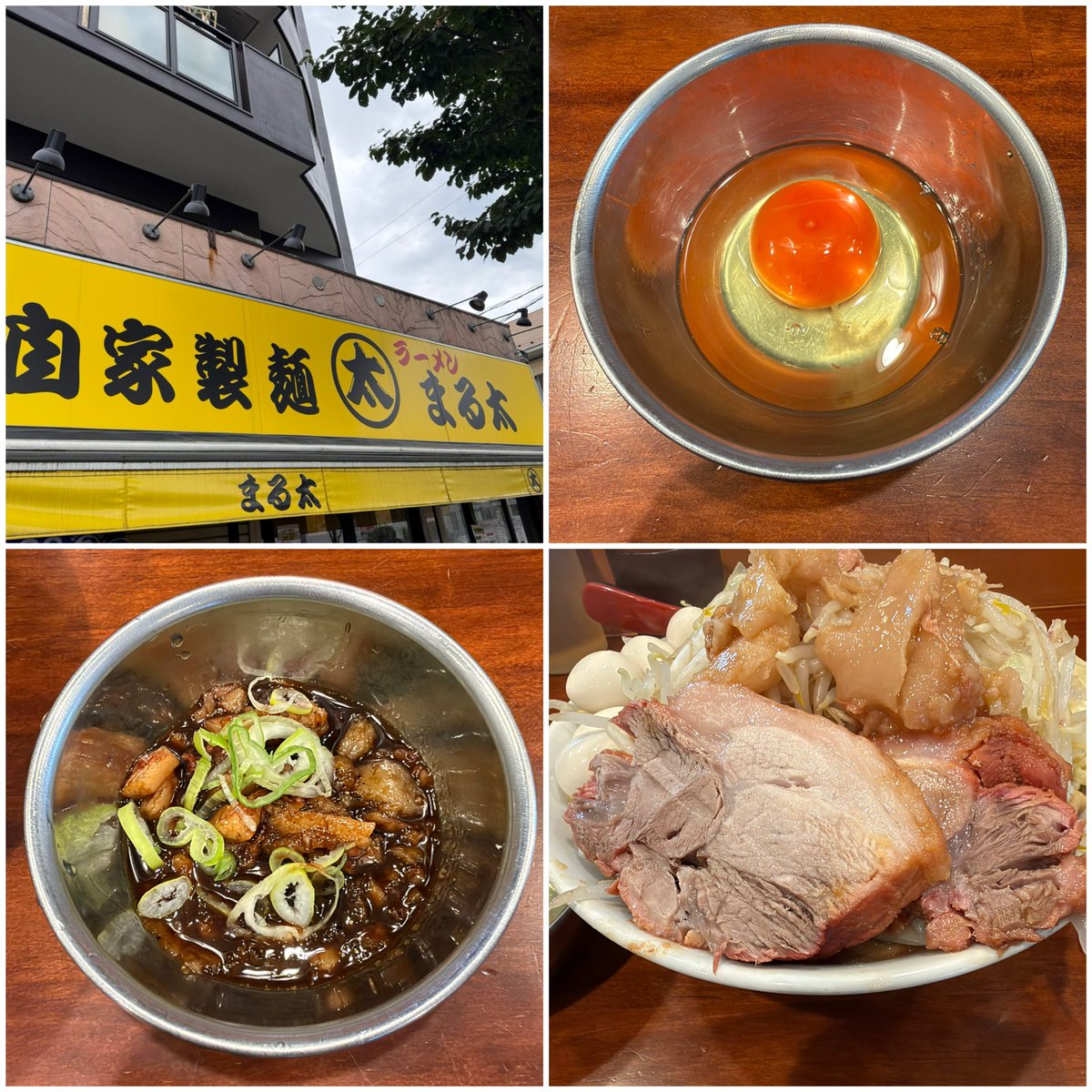 nao__919's tweet photo. 自家製麺まる太🍜武蔵小金井

ラーメン ﾆﾝﾆｸﾔｻｲｱﾌﾞﾗ
生卵
うずら
ブラックアブラ

今日は以前から気になってたコチラに初訪♬
ゴワゴワワシワシの自家製麺がめちゃウマ🤤
スープの寸胴で煮た野菜も美味しい🤭
豚はトロける柔らかさで最&amp;高✨
めちゃくちゃ美味しかった〜！
ご馳走様でした🙏 https://t.co/XsXFz2fxcd