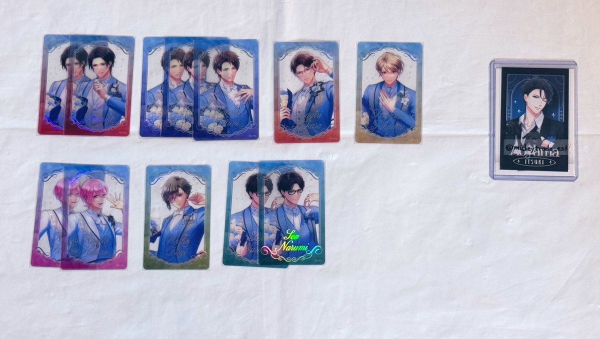mickeytrade_est's tweet photo. 【交換】スタマイ 10周年 後半 クリカ

［譲］☆関 ☆今大路 渡部 朝霧 菅野 ☆服部 ☆桧山 ☆大谷 ☆神楽 ☆槙 誠 京介 新堂 桐嶋 九条 ☆カナメ ☆宮瀬 可愛 宝生 日向 瀬尾
［求］青山

福岡手渡しor郵送（4枚目）
☆は交換のみ。
RはR同士の交換。無印R譲渡は同キャラN全て纏めて引き取り時のみ可 https://t.co/1oKCruNZAr