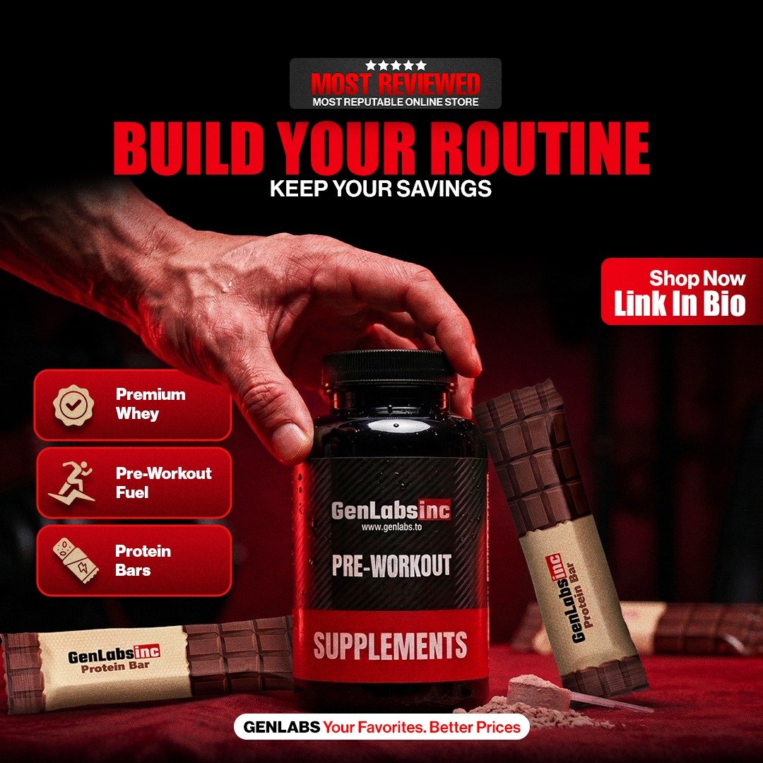Genlabs_inc's tweet photo. BUILD YOUR ROUTINE. KEEP YOUR SAVINGS. 🔥

✓ Protein bars
✓ Better-value options
✓ Easy online ordering

💪 Your favorites. Better prices.
👉 Shop now — link in bio.

 #FitnessEssentials #PreWorkout #ProteinBars #WorkoutNutrition #BetterValue #FitnessLifestyle #SmartSavings https://t.co/5wPm6i8OFx