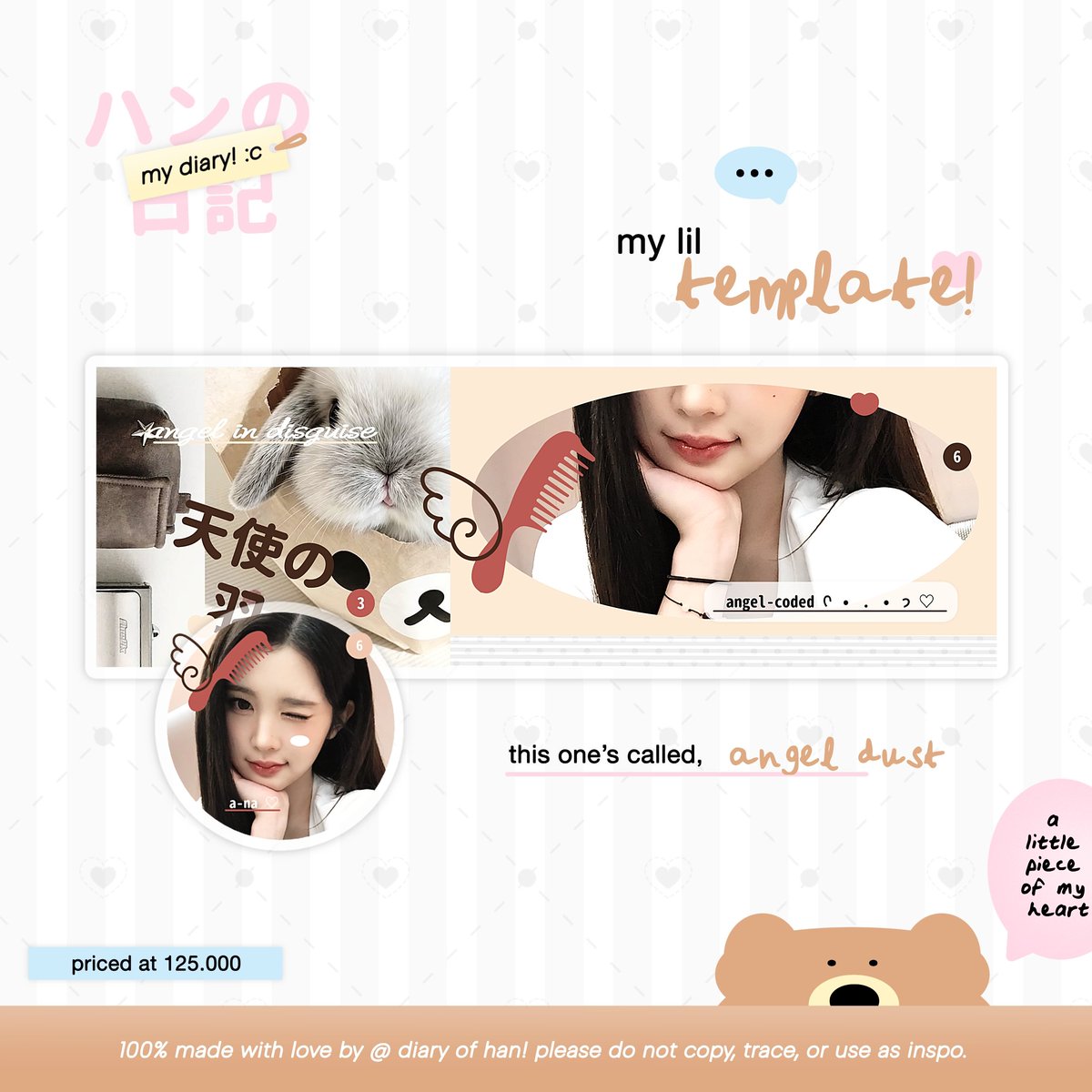 diary__of__han's tweet photo. help repost yaaaa, maaci! 🐈‍⬛🤍

haloooow >____< aku bawa 4 template layout yang siap diospek teman timun semuaa! :p kalau ada yang kurang aman bisa kabari saja yaa 📃💫 oh IYAAA layout modelnya ufs semua, harganya 10.000/each (gadis bali 8.000 yaa) #zonauang https://t.co/p9VOKUzfha