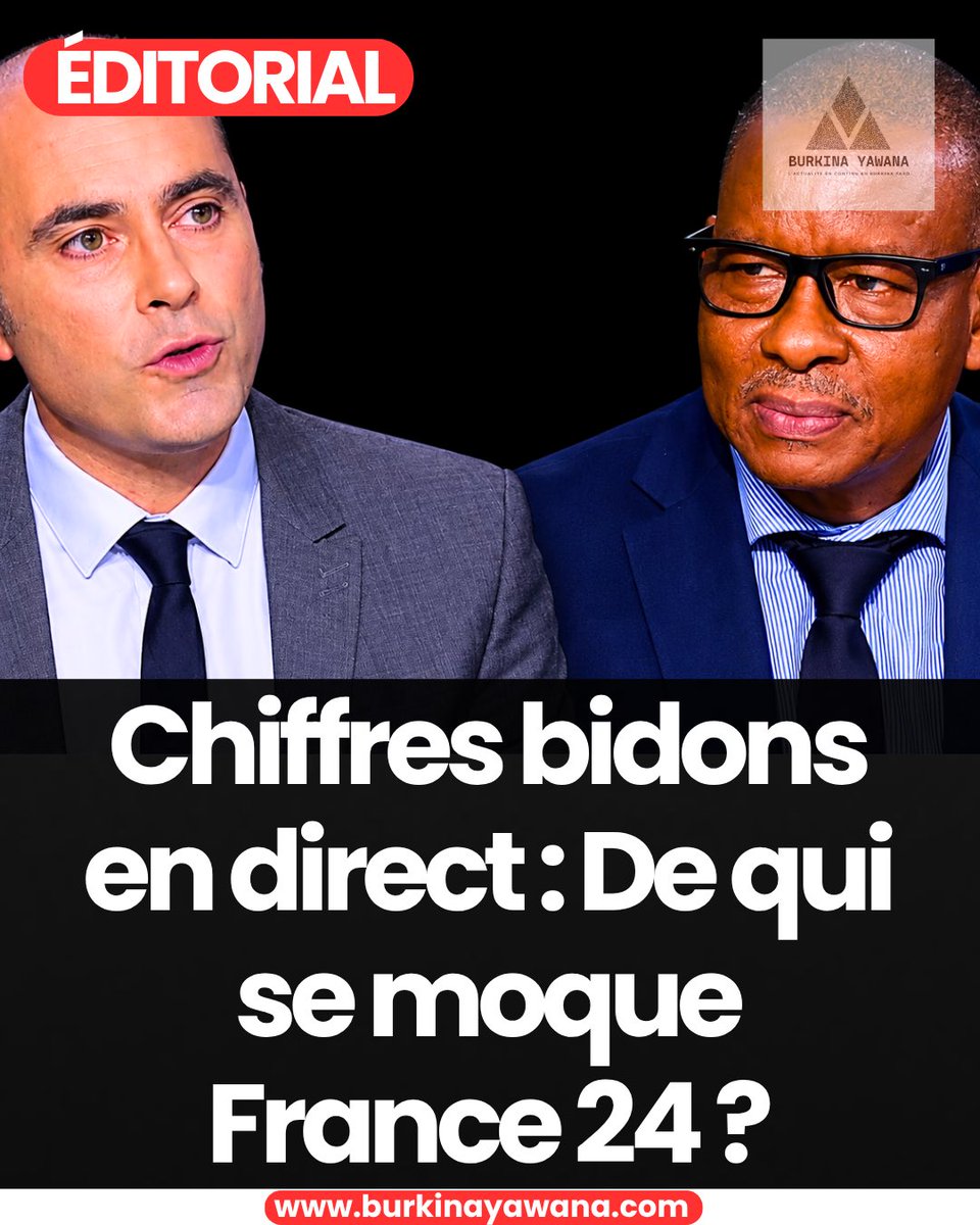 BurkinaYawana's tweet photo. 🇧🇫🔴 ÉDITO - Quand un journaliste de France 24 invente des statistiques et fait de Damiba un "capitaine", ce n'est plus de l'information : c'est du naufrage en direct. Alors, qui est le vrai propagandiste ? #BurkinaYawana #Médiassonges 

A LIRE ICI. ⬇️
🔗 https://t.co/afhPrGlUgp https://t.co/TYMecOh5f5