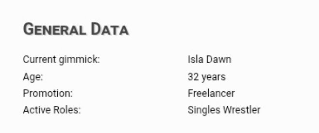 TheRealKingHHH's tweet photo. Hi @RealIslaDawn.
On Cagematch, your promotion is listed as "Freelancer."
Do you not have a contract with AEW or ROH? https://t.co/g2ehRGvLDk