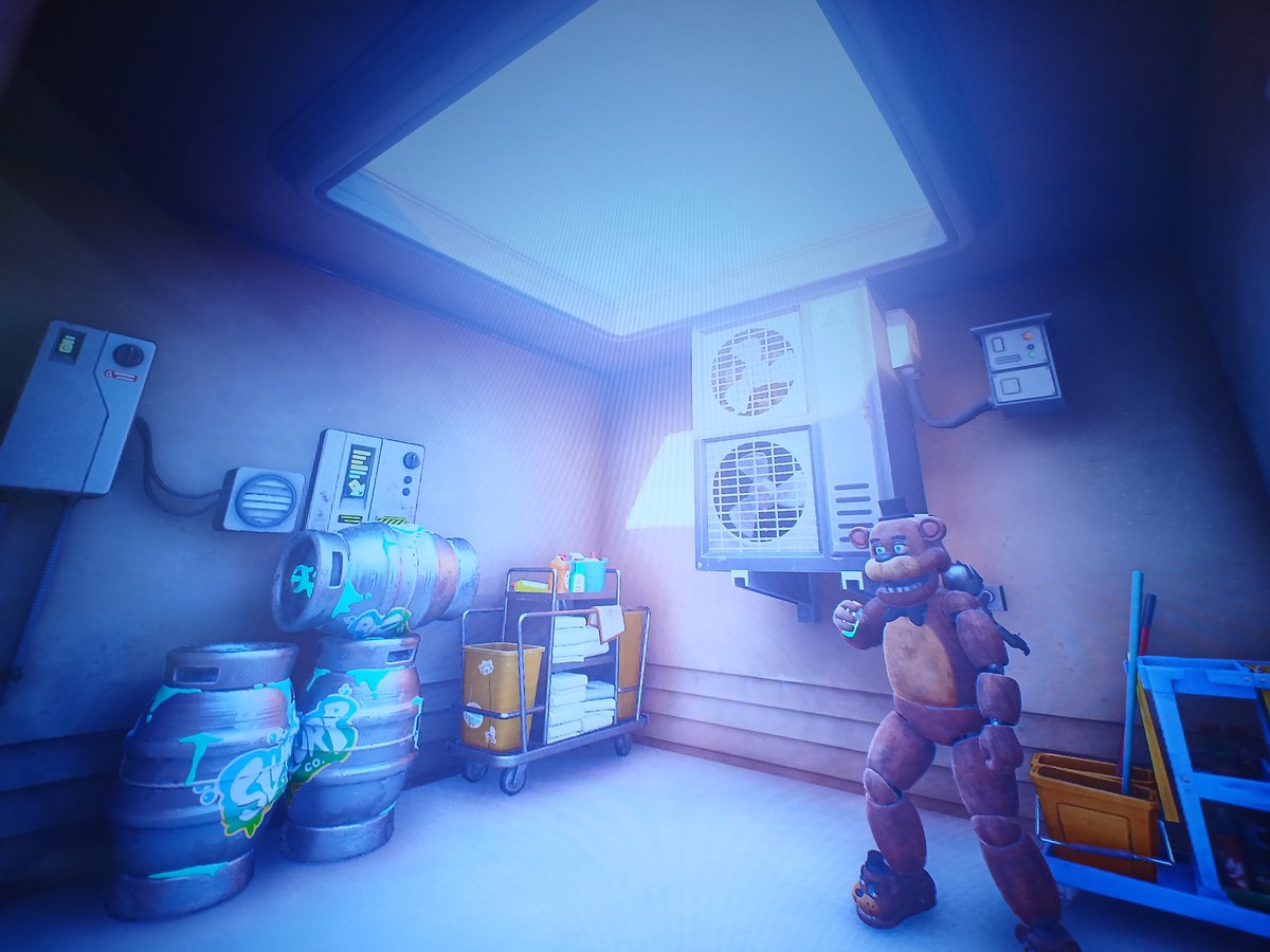 WolfieTronic356's tweet photo. Just realised that the fortnite pizzeria seems to have a reference to The Silver Eyes of all things https://t.co/htLGLdRHr3
