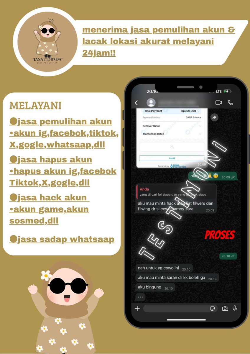 qmhxx's tweet photo. OPEN JASA PEMULIHAN &amp; HAPUS AKUN SOSMED🔔

Melayani‼️

💓Pulihkan &amp; Pulihin/Balikin Akun
💓Hapus/Nonaktifkan Akun
💓Hack Akun
💓Sadap Wa/All Sosmed
💓Reset Hp
💓Lacak Lokasi

(Instagram,Tiktok,Gmail/Email,Facebook,Telegram,Twitter/X,Dll)
Konsultasi? WhatsApp di bio!
#zonauangㅤ https://t.co/HuM8Ac1yVb