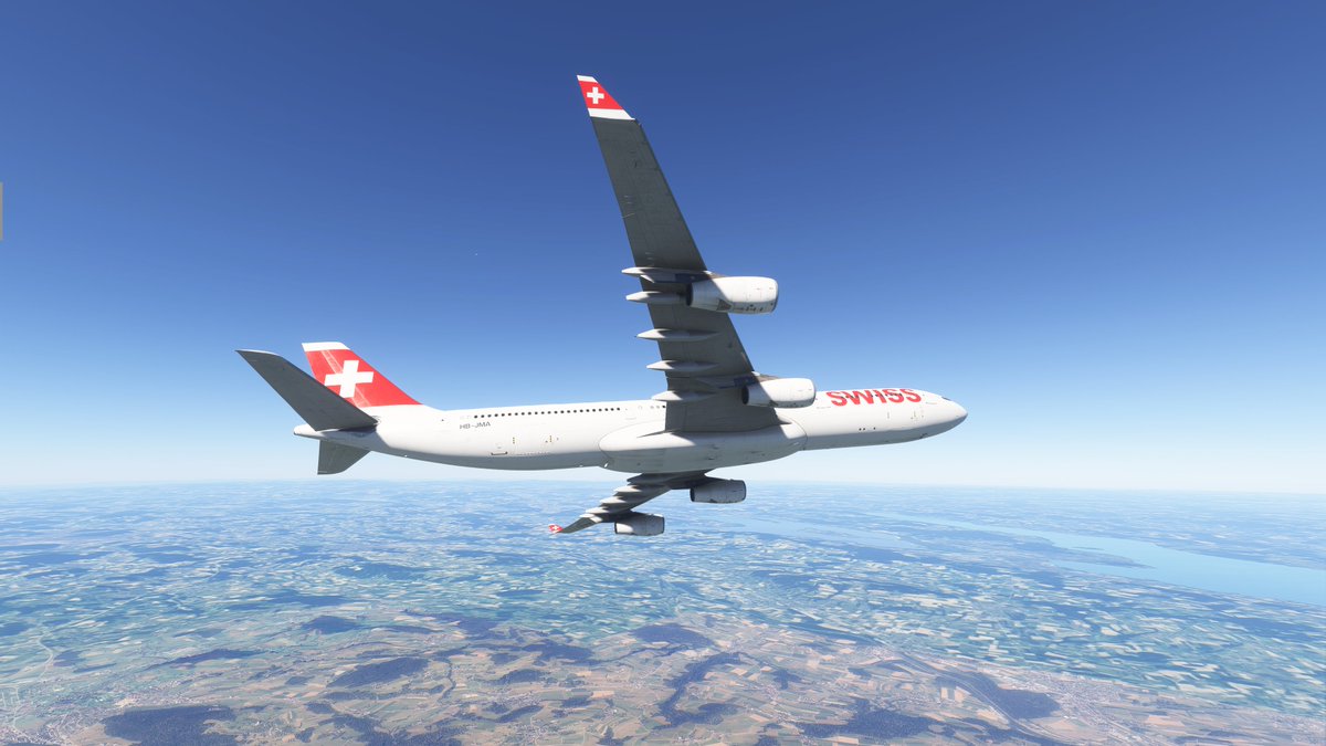 ja8961's tweet photo. LX160(ZRH-NRT、2018）
ZRHはデフォでマシなシーナリーが入っているのに気づいた。どこがそうなのかちゃんと把握してねぇんだよな。 https://t.co/fLkh7BHlfq
