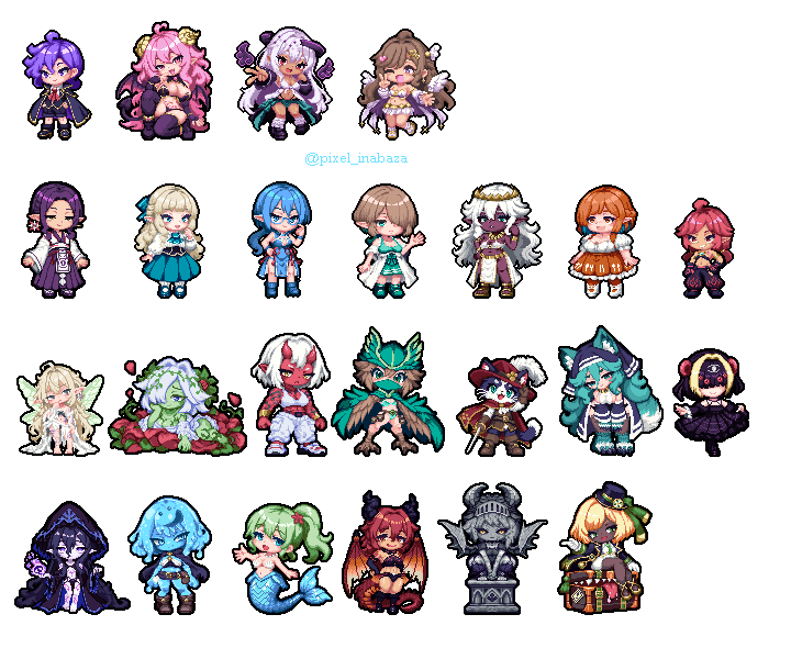 pixel_inabaza's tweet photo. wip  OCs https://t.co/OsAAGfbruM
