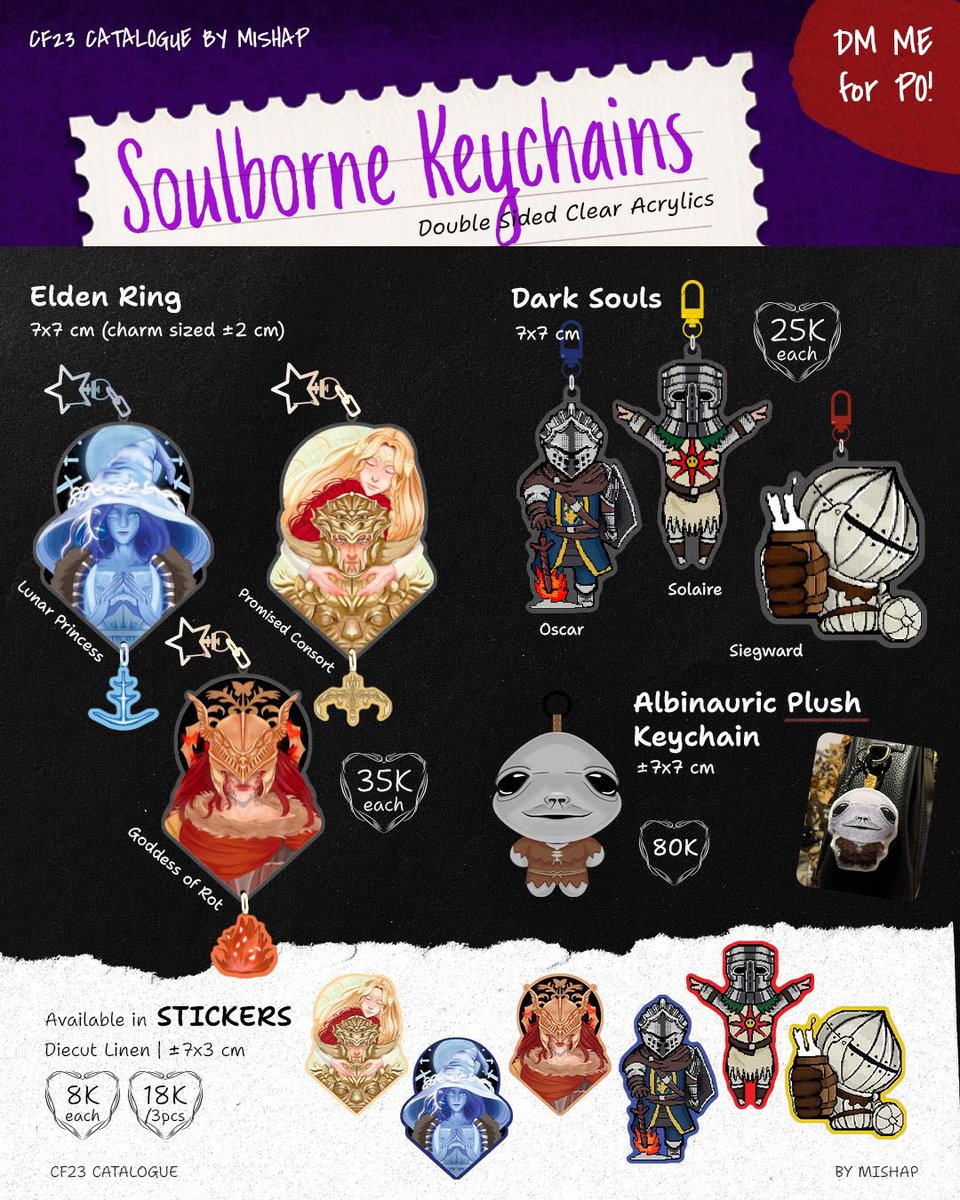 muskymaiden's tweet photo. RTs are very appreciated!
Finally my CF23 catalogue is here!

📅: both days, Table H-47A
pick up venue &amp; mail orders are available by dm 🖤

Fandom : Soulborne (Elden Ring, Dark Souls, Bloodborne), Horror, Resident Evil, Monster High, Sleep Token

1/2
#comifuro23 #cf23catalogue https://t.co/RB5PZ7VUvj