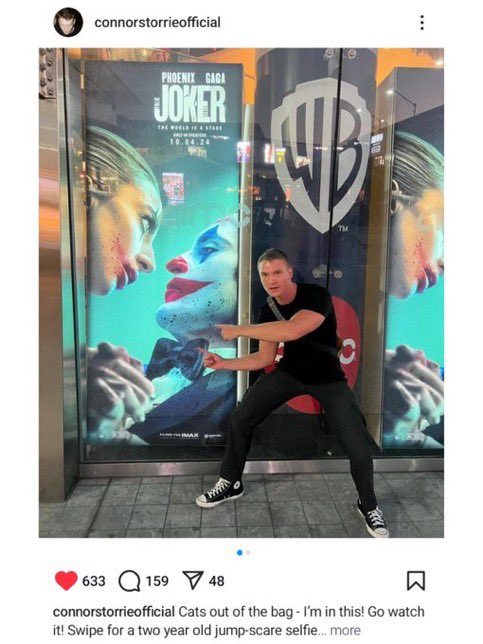 connorhistorrie's tweet photo. Today in Connor Storrie History
🗓️10.06.2024

Two days after the US premiere, Connor Storrie excitedly shared that he is in Joker: Folie à Deux, with an Instagram post captioned "Now it's no longer a secret- I'm in it! Go watch! Swipe to see a creepy selfie from two years ago..." https://t.co/SxQnzgQLpO