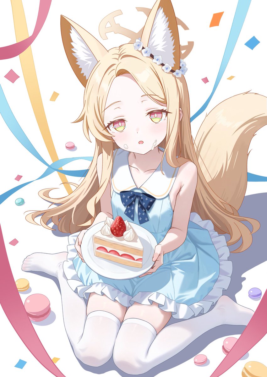 Rin0214TW's tweet photo. 🦊：「一緒にケーキでもどうだい？」🍰
#BlueArchive #ブルアカ #セイアちゃん https://t.co/lTcGFYVm3s