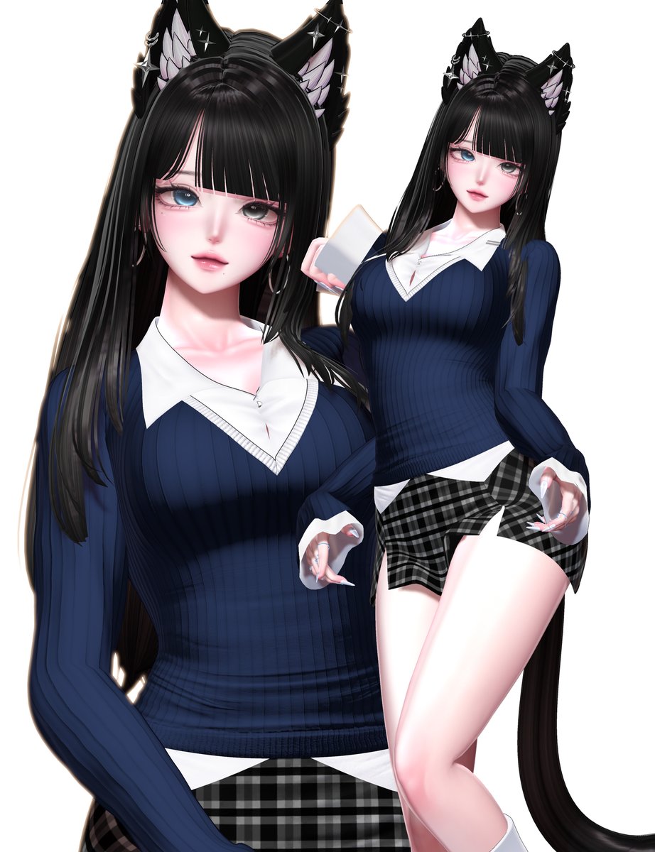 vrc_star's tweet photo. 🐈‍⬛🎀

#ZOC_3D ✨ https://t.co/vNcez2Zc7o