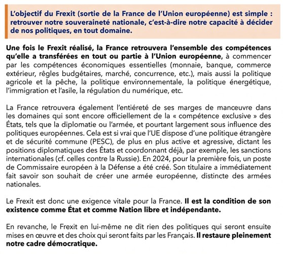 FrancoisDESCAM7's tweet photo. Le FREX!T en 10 questions :
✅1. POURQUOI LE 🇫🇷FREX!T ?
Extrait du projet des Patriotes pour la France à retrouver sur https://t.co/MouJSPZtSV 🇫🇷 https://t.co/6oTGjmLrq5