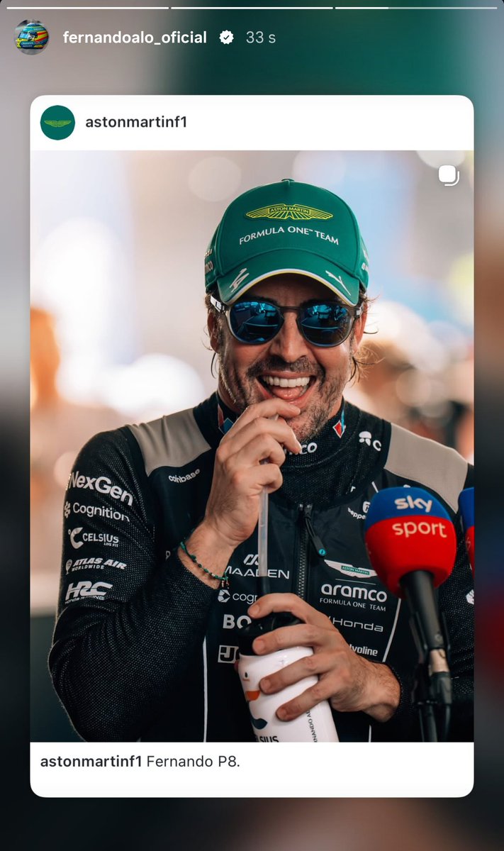 Nachez98's tweet photo. 👀 Fernando Alonso sube a Instagram el comunicado de la FIA diciendo que el problema en la vuelta de formación se debió a un BUG en el SOFTWARE

😁 Y POSTERIORMENTE SUBE ESTA OTRA HISTORIA https://t.co/3rZ9z5Dw1a