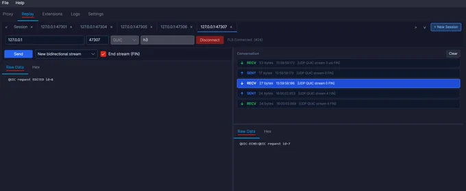 InterceptSuite Replay Packets