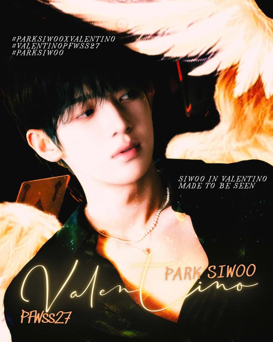 ParkSiwooVNFC's tweet photo. A new side of Siwoo, a new fashion moment. PARK SIWOO NEW ERA shines through VALENTINO ✨

PARK SIWOO AT VALENTINO PFWSS27
#PARKSIWOOxVALENTINO
#VALENTINOPFWSS27
#PARKSIWOO https://t.co/nQkooufADD