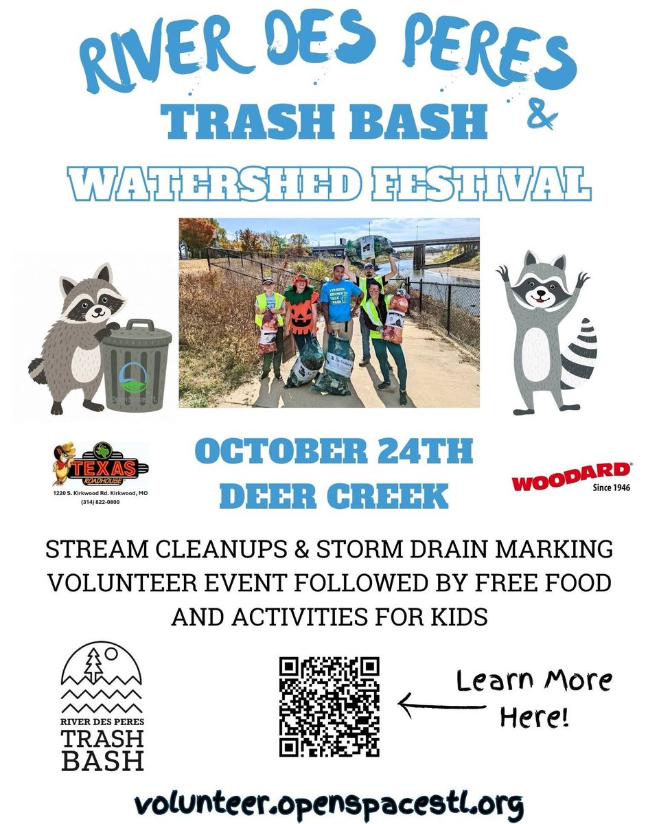 MSDProjectClear's tweet photo. Team up for cleaner waterways! MSD Project Clear is excited to partner with the Open Space Council again for the River des Peres Trash Bash on October 24! Ready to pitch in? Sign up to volunteer: https://t.co/7NYQKz4l1l https://t.co/Bw35g2CkfD