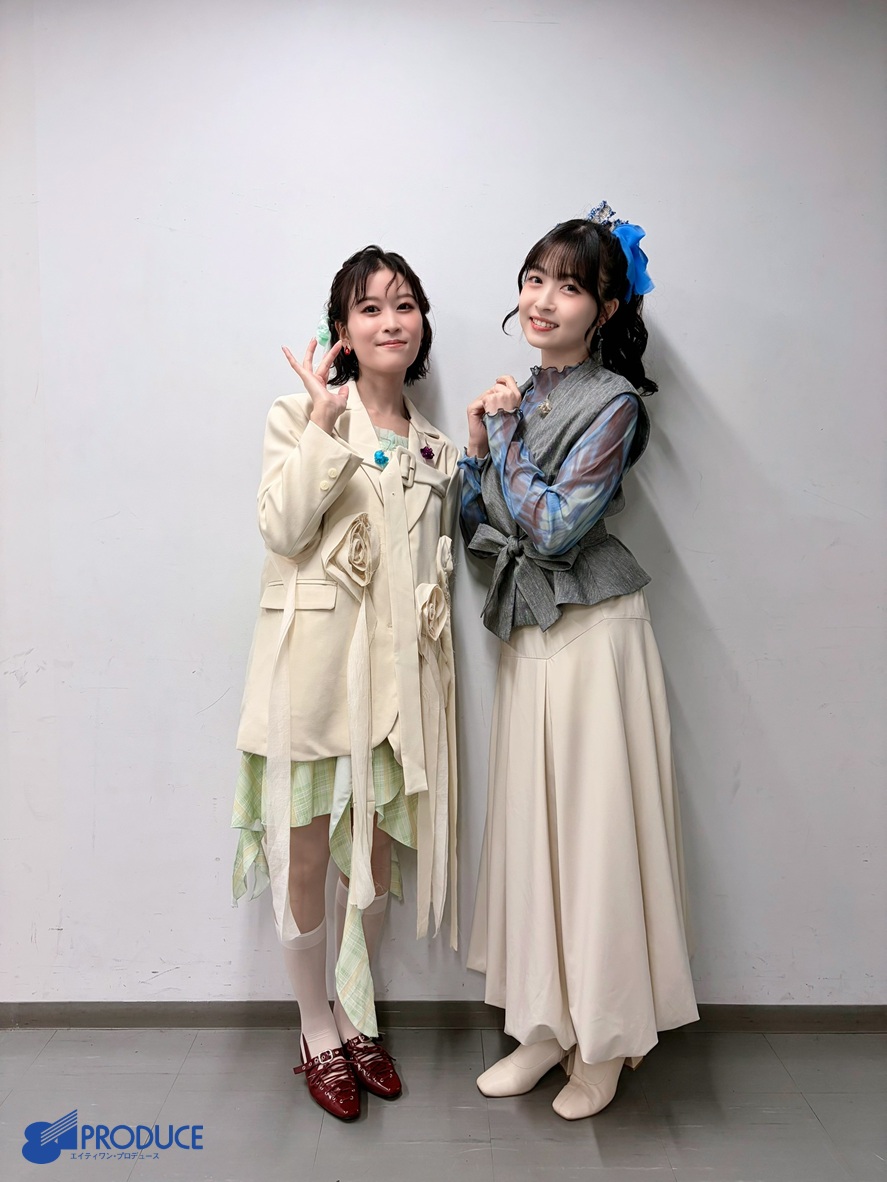 81pro_official's tweet photo. 『プロジェクトセカイ6th Anniversary 感謝祭』に
桐谷遥 役 #吉岡茉祐 
日野森雫 役 #本泉莉奈 
が出演いたしました🩵💚

ありがとうございました🎉✨

#プロセカ感謝祭 https://t.co/K6IqMma27F