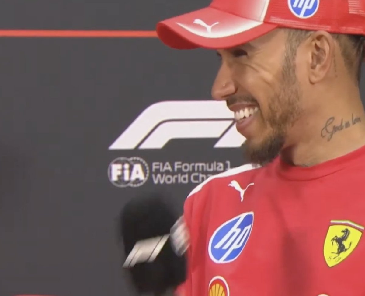 simscircuit's tweet photo. Lewis was asked a question about his "you have to gamble" team radio. Max Verstappen made a joke about it (not into the mic) to which Lewis laughed and responded "Yeah not going to go to the casino with the guys." https://t.co/YCYc4jWD8R