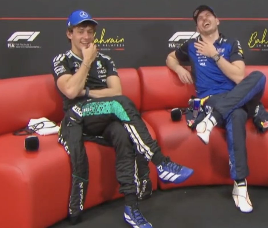 simscircuit's tweet photo. Lewis was asked a question about his "you have to gamble" team radio. Max Verstappen made a joke about it (not into the mic) to which Lewis laughed and responded "Yeah not going to go to the casino with the guys." https://t.co/YCYc4jWD8R