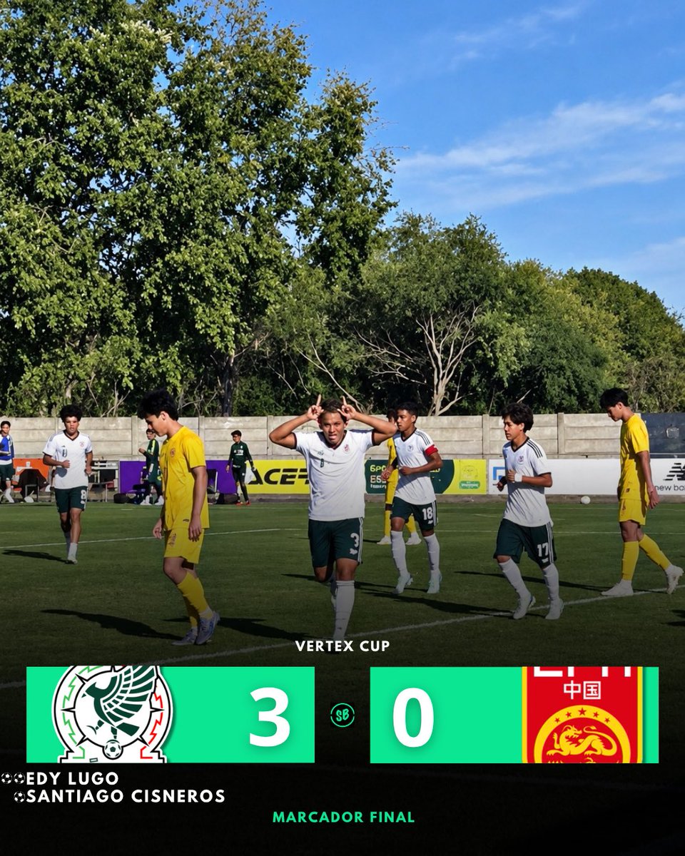 SectorBasicas's tweet photo. 🇲🇽💪🏼 ¡VICTORIA DE LA SUB17!

El Tri que dirige Jürgen Castañeda venció a su similar de China en la jornada 2 de la Vertex Cup

Anotaciones cortesía de Lugo (2) y Cisneros ⚽️ https://t.co/NWd4EutRvr