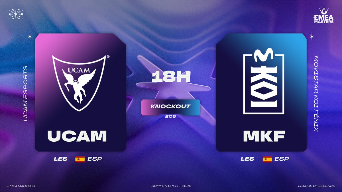 ouat_lol's tweet photo. L'espagne perdra quoi qu'il arrive un représentant ce soir . Les @EMEAmasters continuent avec l'affrontement entre @UCAM_esports et @MovistarKOILoL Fénix !

A suivre sur la OUAT TV à partir de 18H00 : https://t.co/oZnIN1PEQm https://t.co/2hEdHJv43U