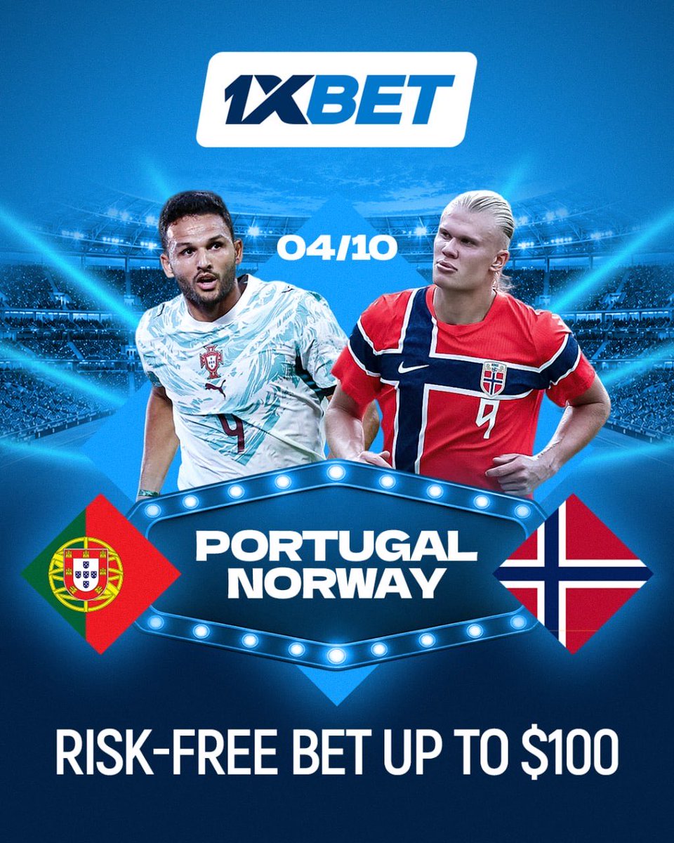 0g_papil0's tweet photo. 🇵🇹🇳🇴 Portugal vs Norway: round two!

Portugal took the first battle 2–1. Now Norway have another chance to turn the tables. 👀🔥

Ronaldo and Haaland. Two superstars. One big rematch.

🎁 Bet $10 or more, and if your prediction loses, get a free bet of up to $100!

🎯 Place your bet on 1xBet
🎟️ Promo Code: PAPILO1x
👉 Join;  ⁠ https://t.co/vhkJUMlnVF