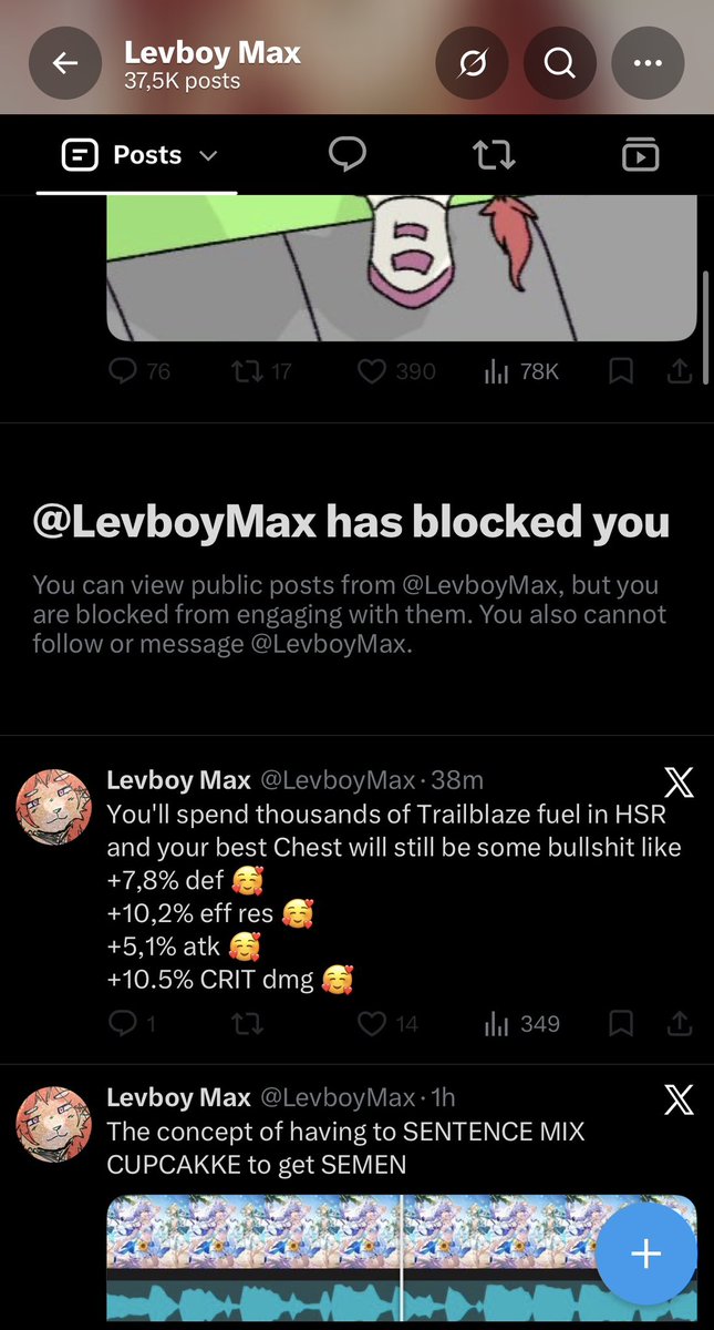 PopstarMango's tweet photo. i love finding out weird ass furries blocked me on here ❤️ https://t.co/mTV0j6Z2pv